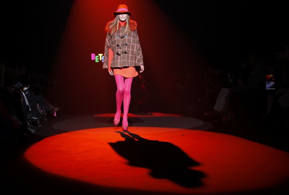 A model presents a creation at the Betsey Johnson New York FallWinter 2012 collection during New York Fashion Week February 13, 2012. 