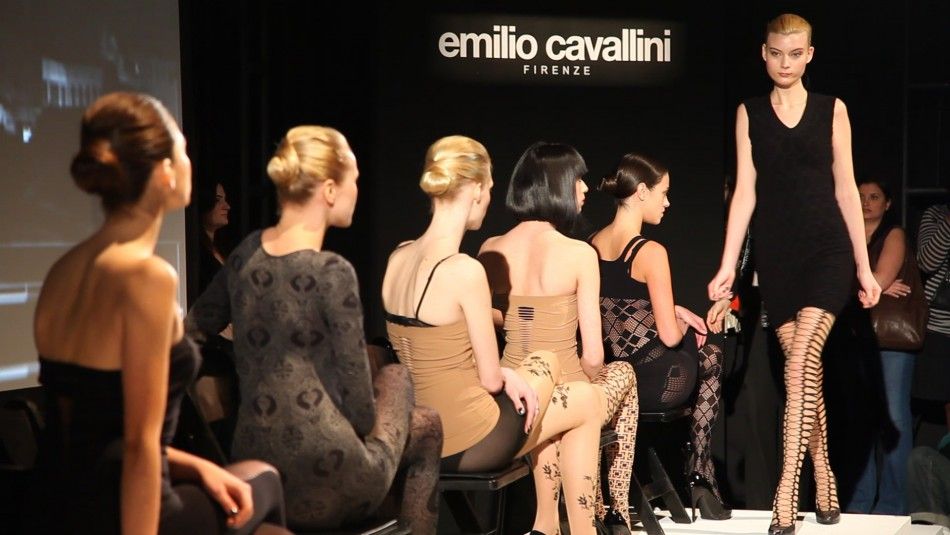 Models present creations from the Emilio Cavallini FallWinter 2012 collection during New York Fashion Week February 13, 2012.