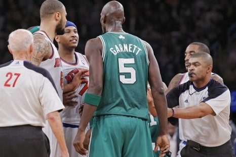 Carmelo Anthony Confronts Kevin Garnett