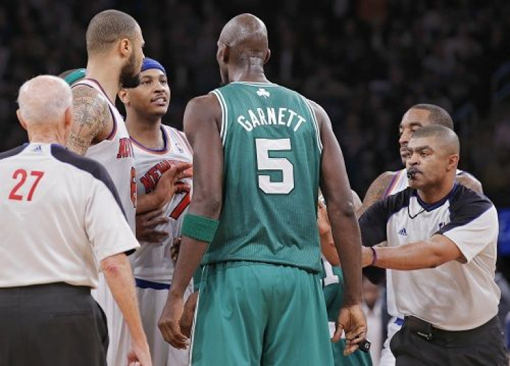 Carmelo Anthony Confronts Kevin Garnett