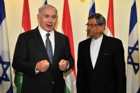 Israel&#039;s Prime Minister Netanyahu meets India&#039;s Foreign Minster S.M. Krishna in Jerusalem