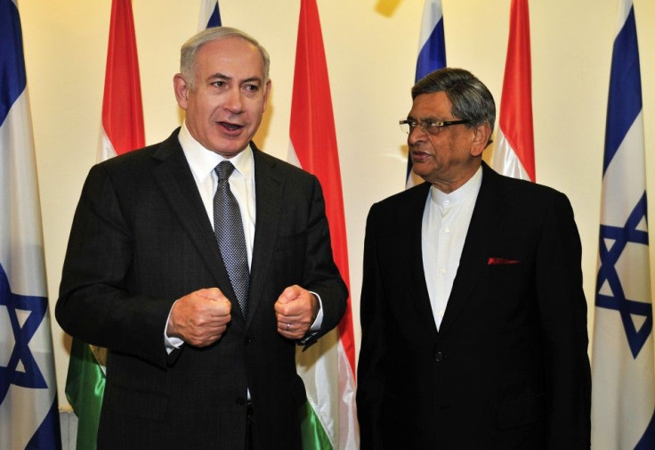 Israel&#039;s Prime Minister Netanyahu meets India&#039;s Foreign Minster S.M. Krishna in Jerusalem