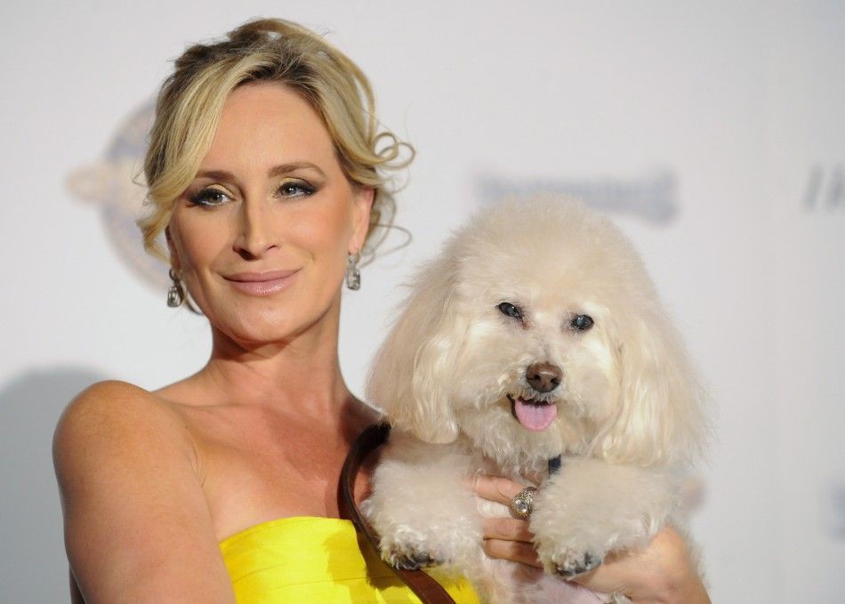quotReal Housewives of New Yorkquot star Sonja Morgan and her dog Millou arrive at the first annual Golden Collar Awards celebrating Hollywoods most talented canine thespians from Oscar nominated films and Emmy Award winning television shows in Los A
