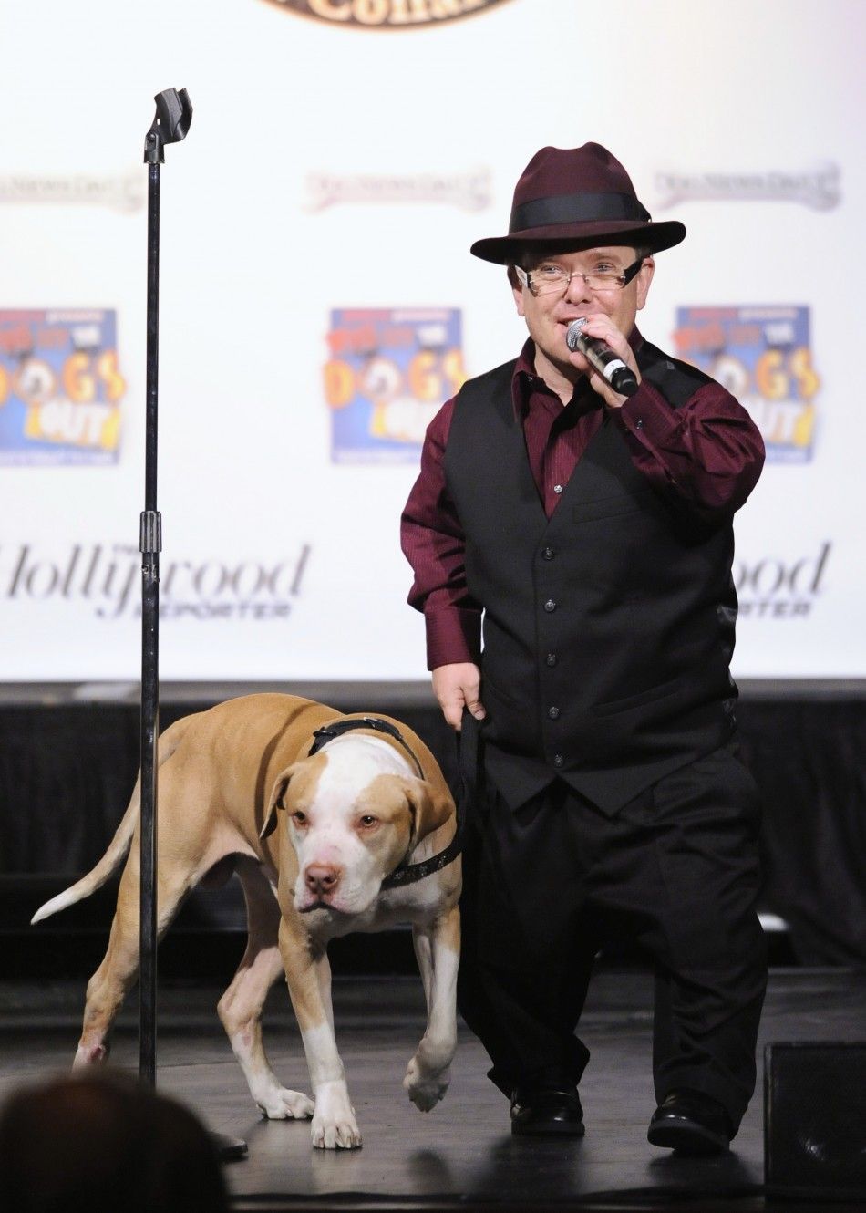 Television personality Shorty Rossi and his dog Hercules except the award for quotBest dog in a Reality Television Seriesquot during the first annual Golden Collar Awards celebrating Hollywoods most talented canine thespians from Oscar nominated film
