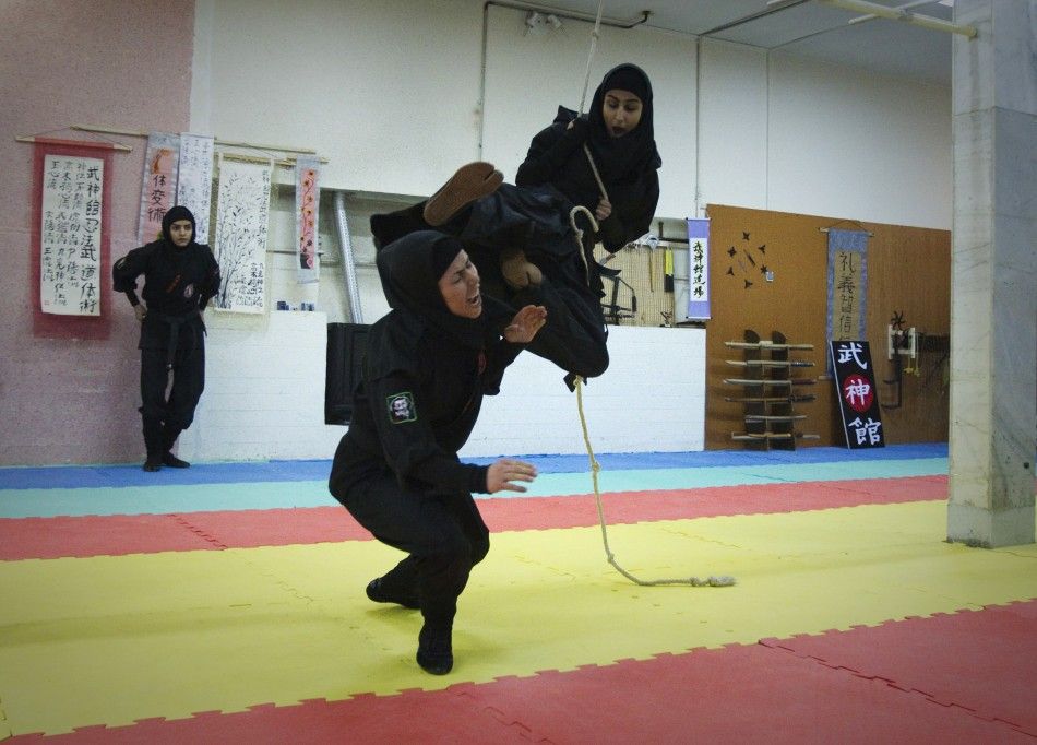 Irans Female Ninjutsu Warriors Women Throw Hijab to Become Ninja Assassins