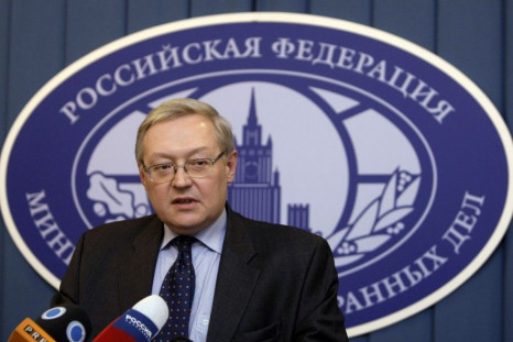 Russia&#039;s Deputy Foreign Minister Sergei Ryabkov speaks during a news briefing in Moscow
