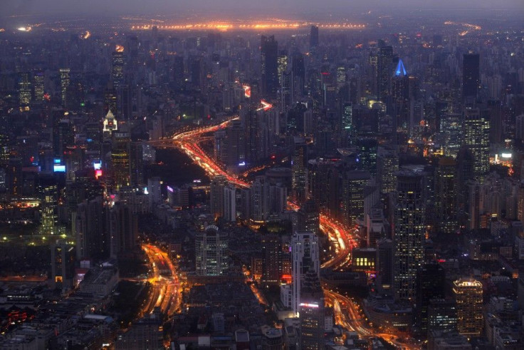 A view of the city skyline from the Shanghai Financial Center building