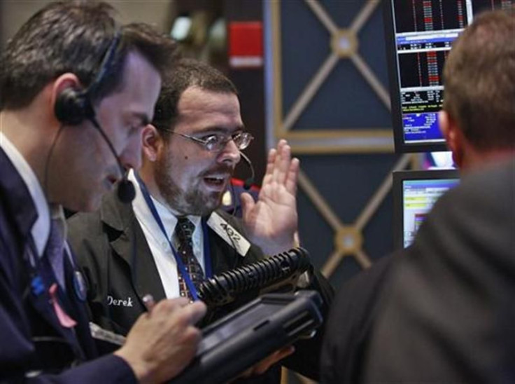 Traders work on floor of New York Stock Exchange