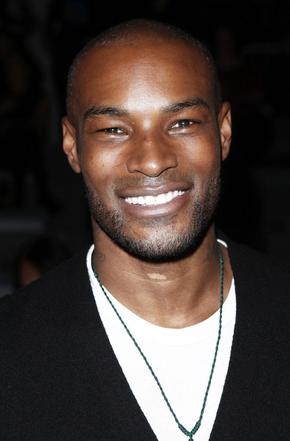 Model Tyson Beckford arrives for the Nanette Lepore FallWinter 2012 collection during New York Fashion Week February 15, 2012. 