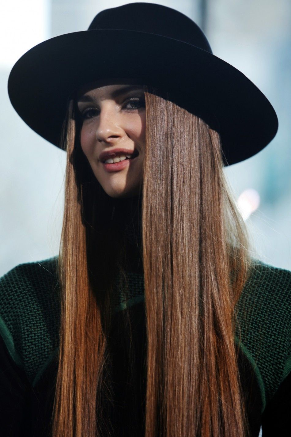 A model presents a creation at the Rachel Roy FallWinter 2012 collection during New York Fashion Week February 13, 2012. 