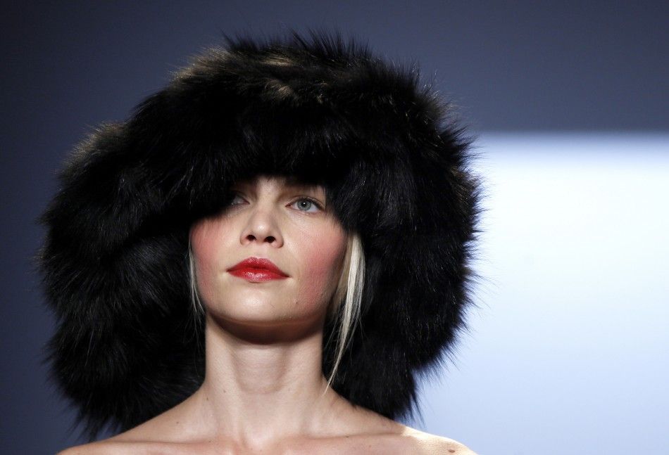 A model presents a creation from the Michael Kors FallWinter 2012 collection during New York Fashion Week February 15, 2012. 