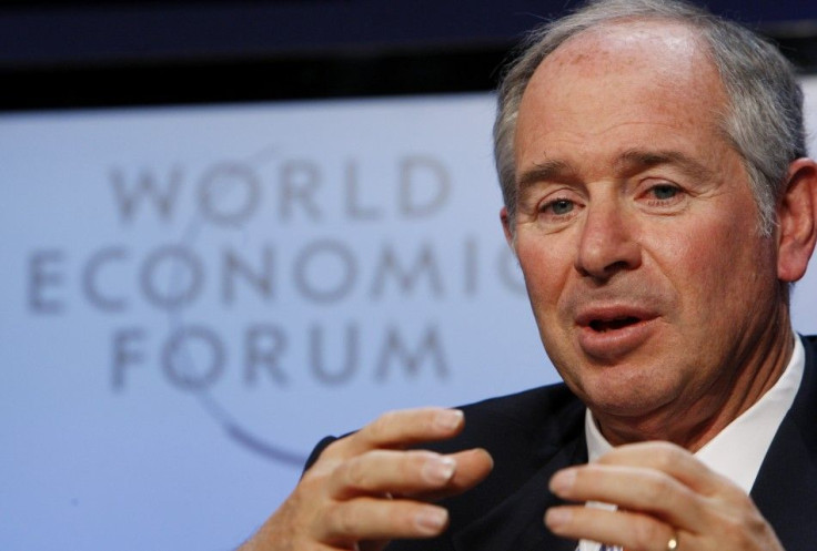 CEO of the Blackstone Group Stephen Schwarzman speaks during a session at the World Economic Forum (WEF) in Davos January 29, 2010.