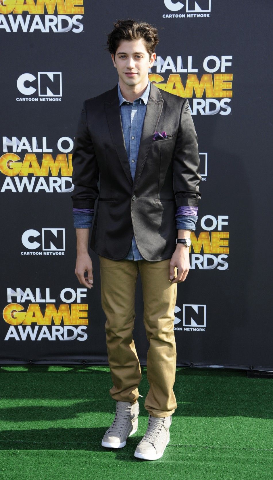 Chris Galya arrives at the Cartoon Networks Hall of Game Awards