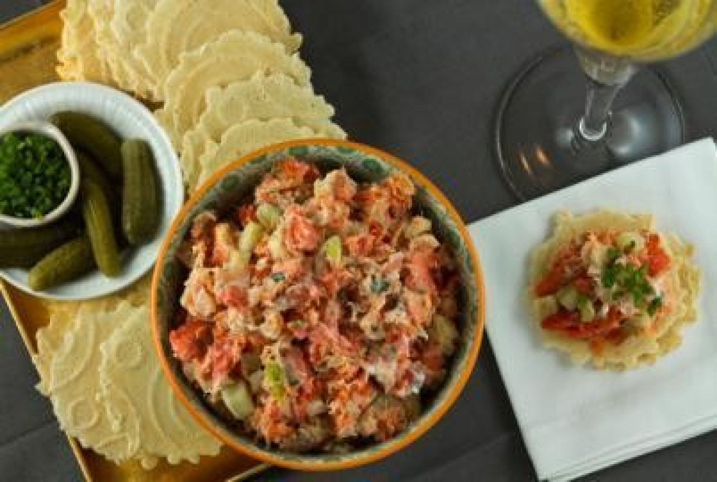 Smoked Salmon, Crme Frache, and Fennel Rillettes 