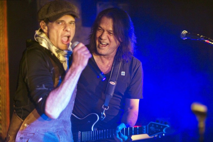 Van Halen frontman David Lee Roth and guitarist Eddie Van Halen during private concert last month in preparation for their reunion tour