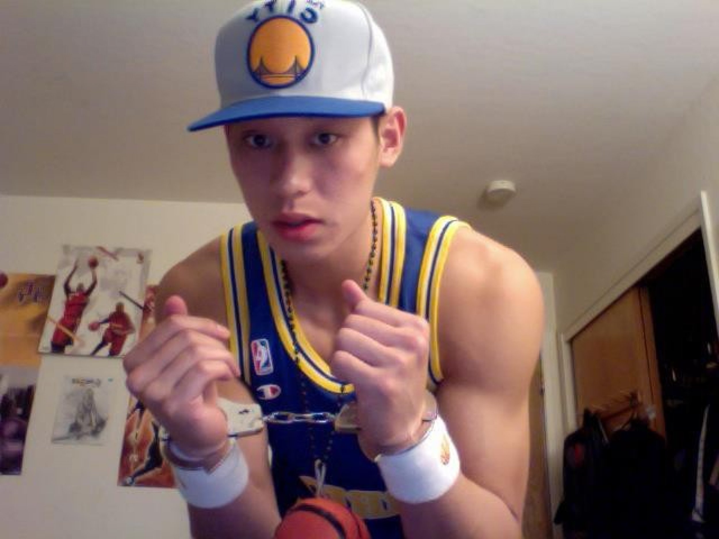 Jeremy Lin made up for Halloween