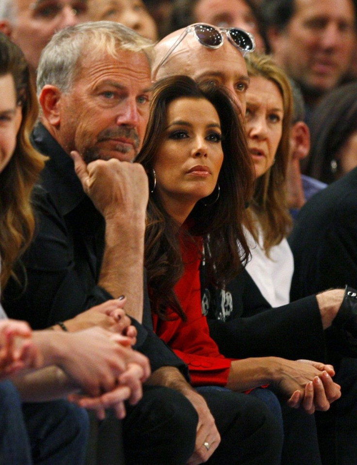 Actors Kevin Costner and Eva Longoria