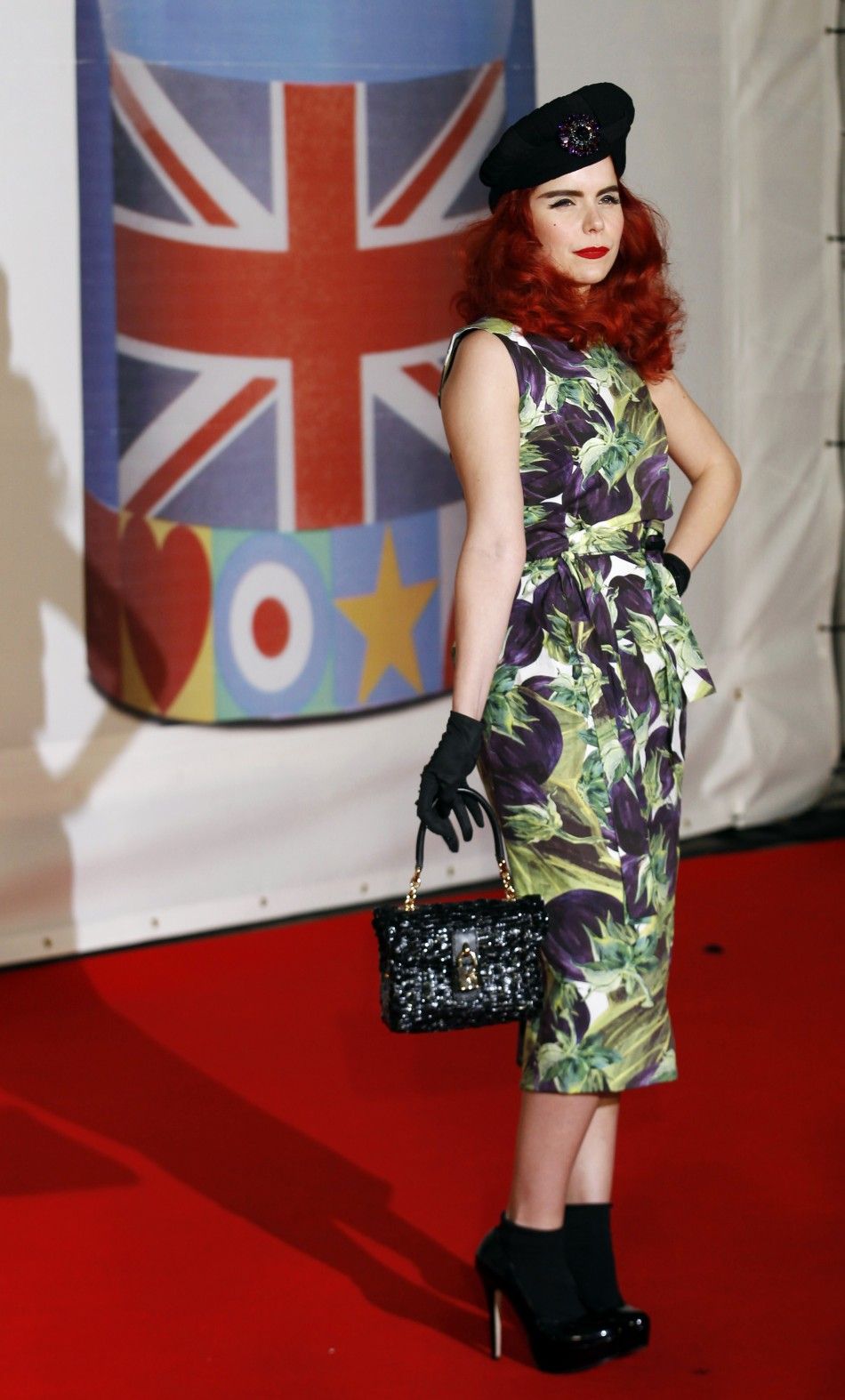 Paloma Faith arrives for the BRIT Music Awards at the O2 Arena in London February 21, 2012.