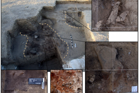 Structural remains of two prehistoric huts found in eastern Jordan provide new insights into how humans lived 20,000 years ago. Photo Credit: Lisa A. Maher, Department of Anthropology, University of California