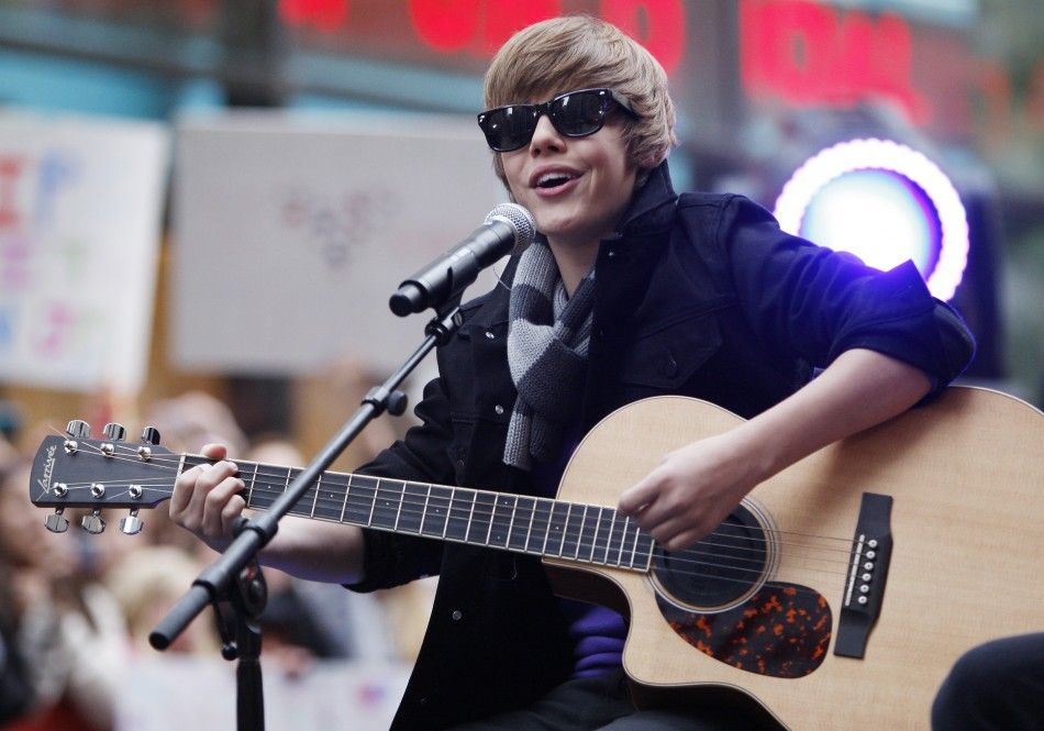 Singer Justin Bieber performs on NBCs Today Show in New York, October 12, 2009.