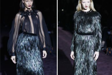 Models present creations from Gucci's 2012 Autumn/Winter collection during Milan Fashion Week in Milan February 22, 2012.