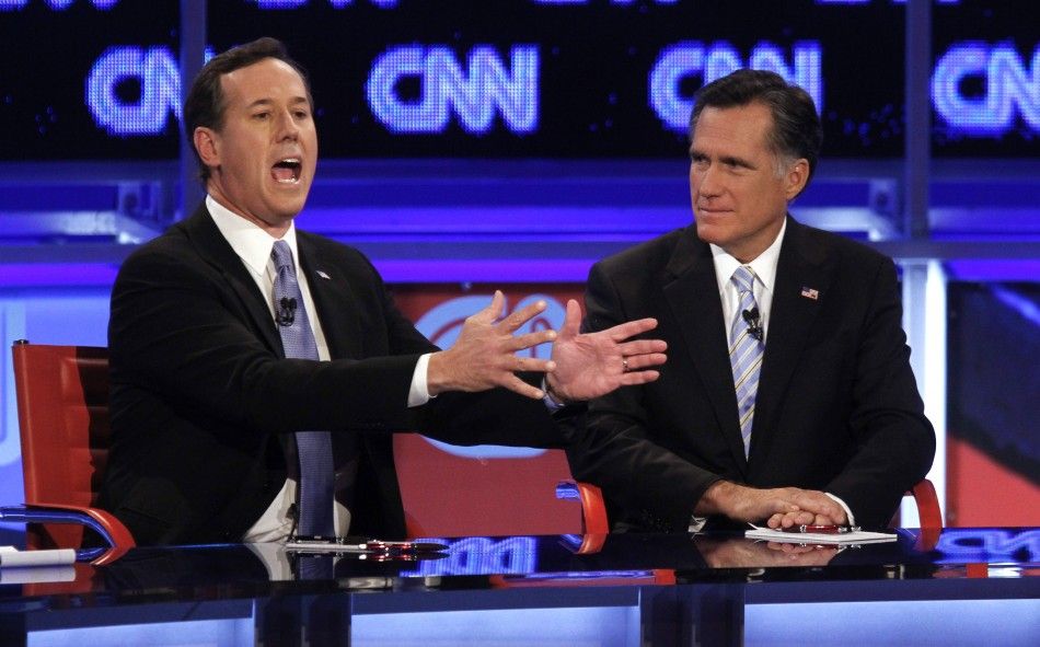 Republican Debate It was a Surging Santorum vs. Raving Romney Show