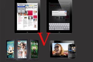 iPad 2(Top), Kindle Fire(Left), Playbook(Right)