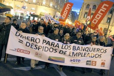 Spain Valencia bank protest Jan 2013 2