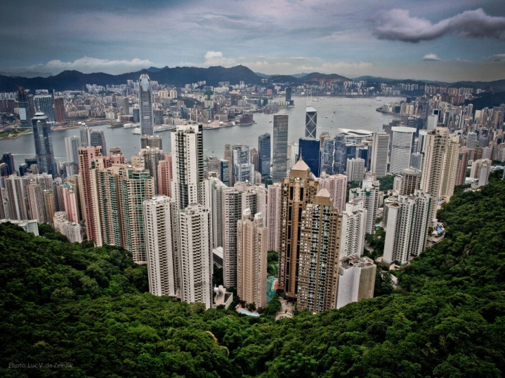 Hong Kong from The Peak&#039;s Look Out Point.