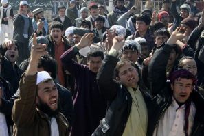 Afghan protesters Kunduz 