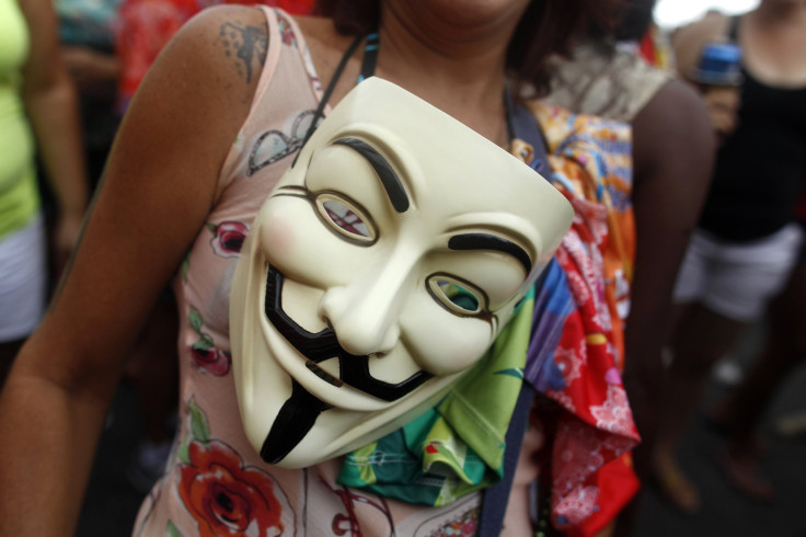 Guy Fawkes Mask-Rio de Janeiro-Jan. 26, 2013