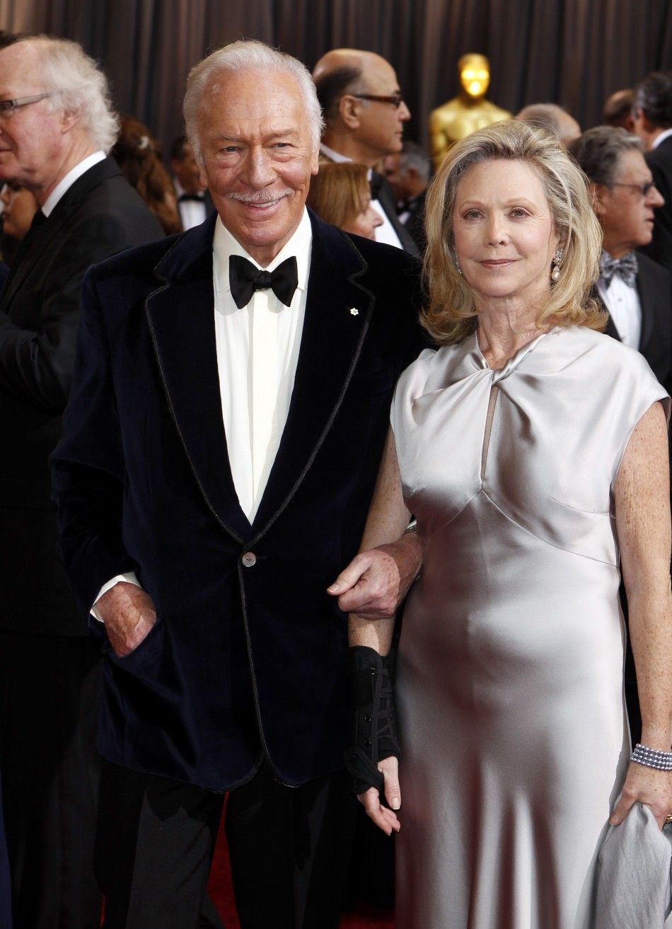 Actor Christopher Plummer, best supporting actor nominee for his role in quotBeginnersquot, and his wife, Elaine Taylor, arrive at the 84th Academy Awards in Hollywood