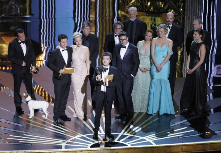Producer of &quot;The Artist&quot; Thomas Langmann accepts the Oscar for Best Motion Picture at the 84th Academy Awards in Hollywood, California