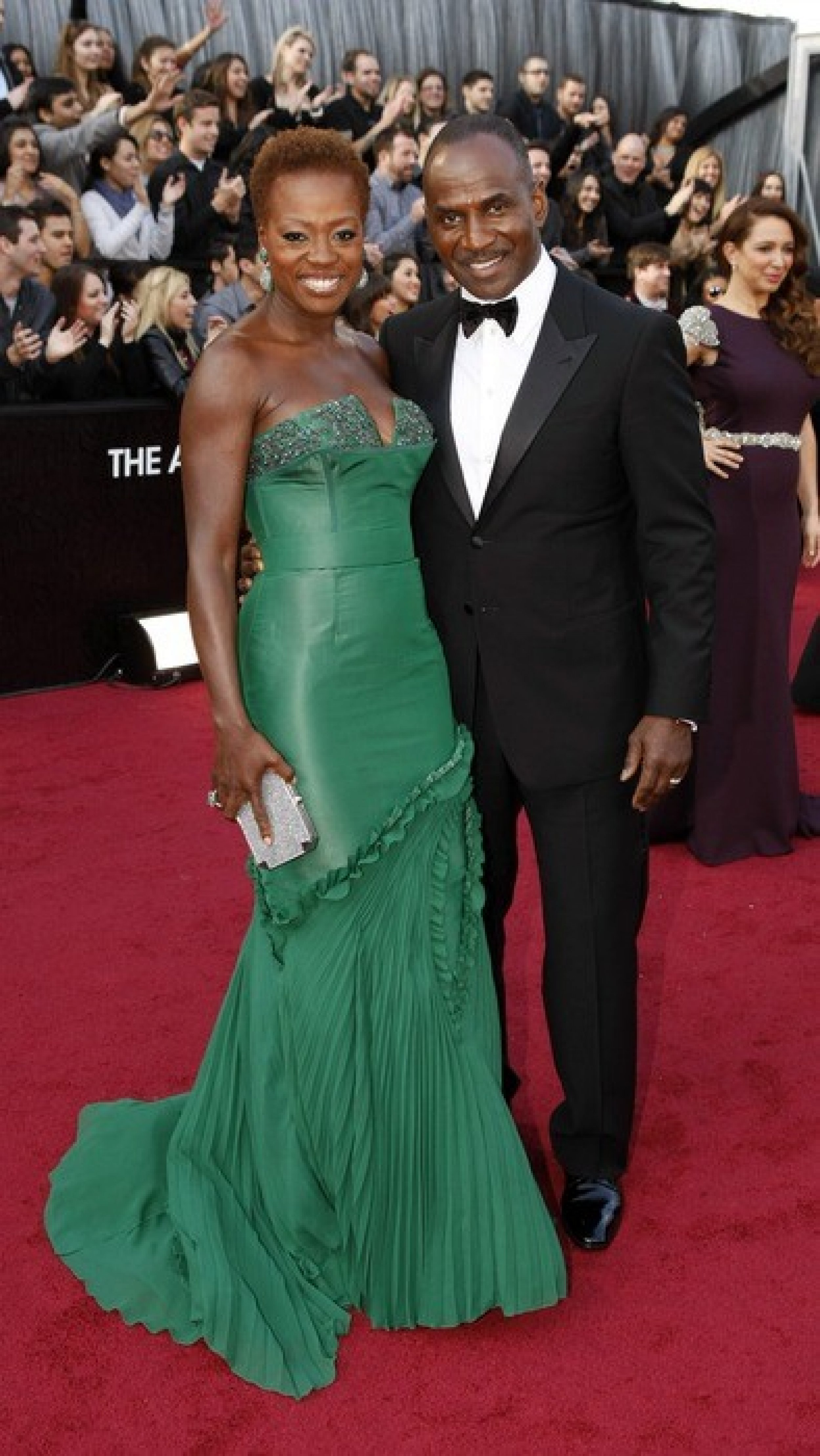 Viola Davis and Julius Tennon arrive at the 84th Academy Awards.