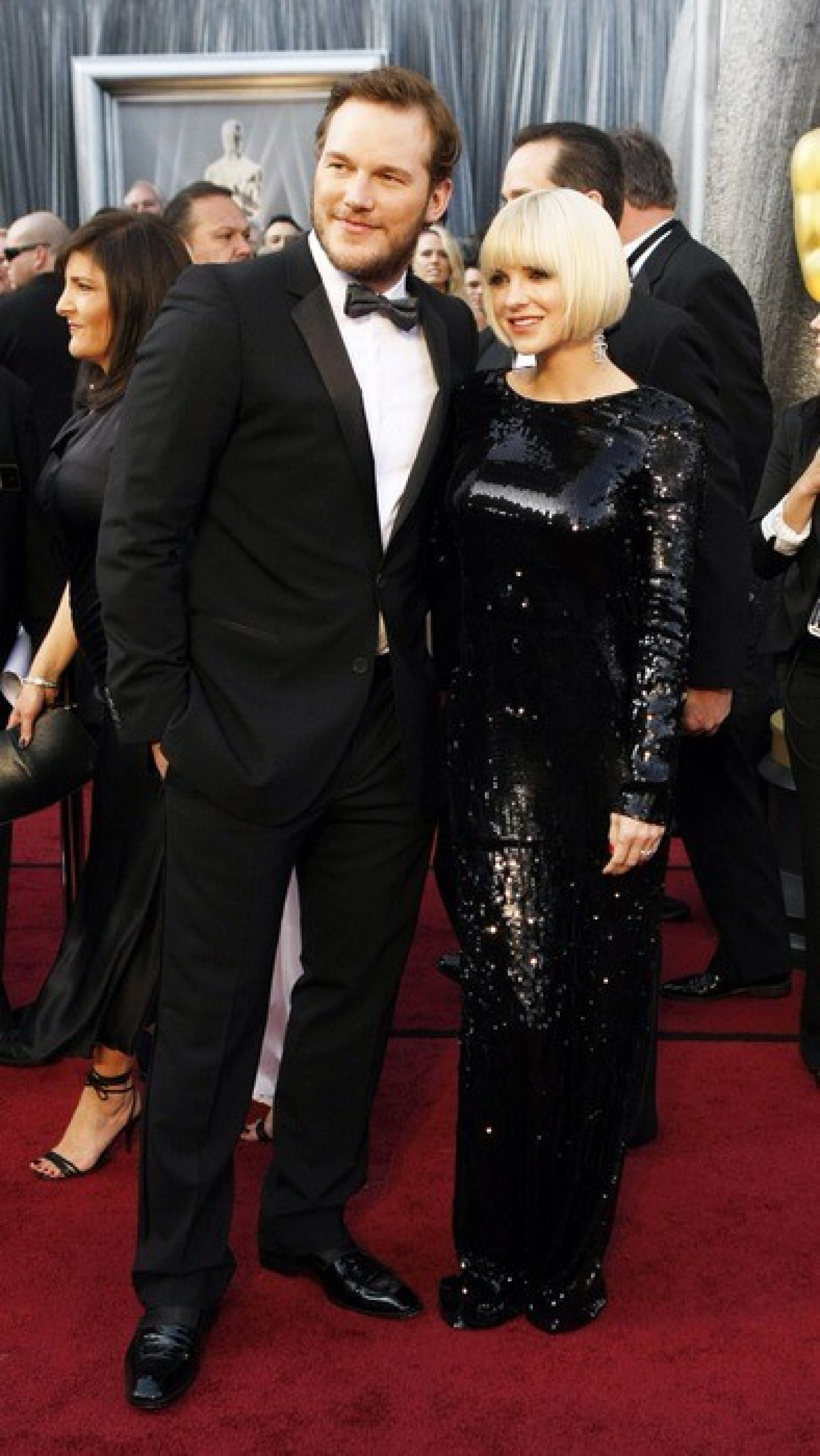 Chris Pratt and Anna Faris arrive at the 84th Academy Awards.