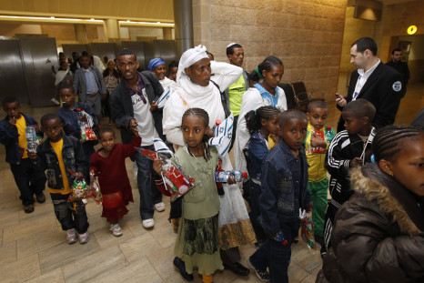 Ethiopian Jews arriving in Israel