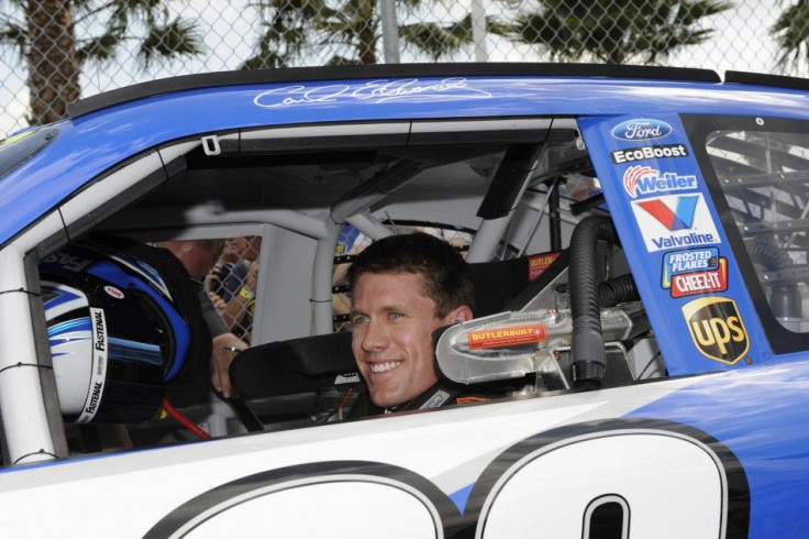 Carl Edwards will lead all drivers when the race beings after winning pole position at last weekend's qualifying event.