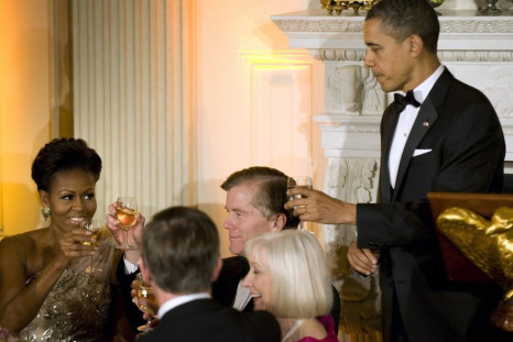 Michelle Obama&#039;s Asymmetric Gown At Governor&#039;s Dinner Outshines Oscar Red Carpet Looks