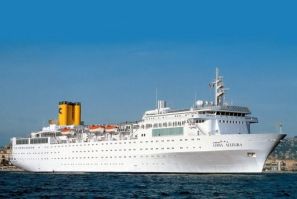 The Costa Allegra, that is stranded in the Indian ocean.