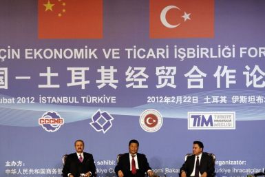 China&#039;s VP Xi, Turkey&#039;s Economy Minister Caglayan and Turkey&#039;s Deputy PM Babacan attend the Turkey-China Economic & Trade Cooperation Forum in Istanbul