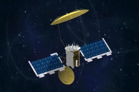A Mobile User Objective System satellite is seen in a handout artist&#039;s rendering.