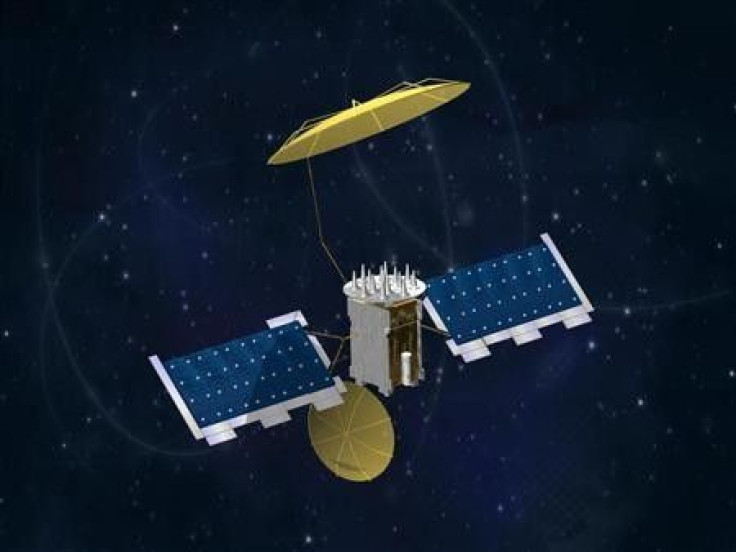 A Mobile User Objective System satellite is seen in a handout artist&#039;s rendering.