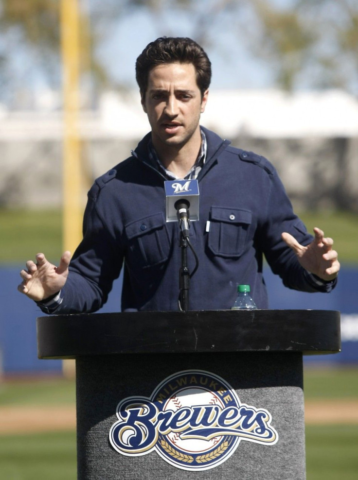 Ryan Braun speaks with the media after winning his appeal of this 50 game suspension.