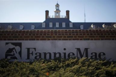 A sign in front of the Fannie Mae headquarters is photographed in Washington