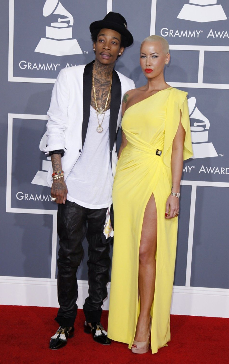 Wiz Khalifa and Amber Rose arrive at the 54th annual Grammy Awards