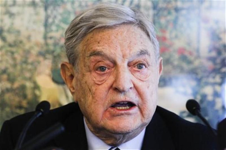 Soros Fund Management Chairman George Soros speaks during a news conference at the World Economic Forum (WEF) in Davos