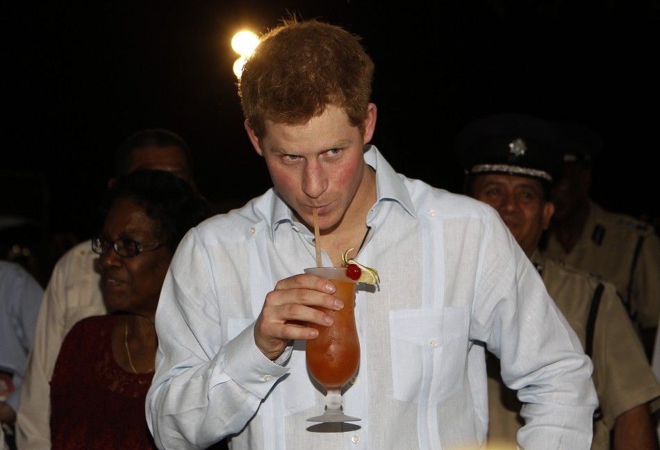 Prince Harry Takes a Drink