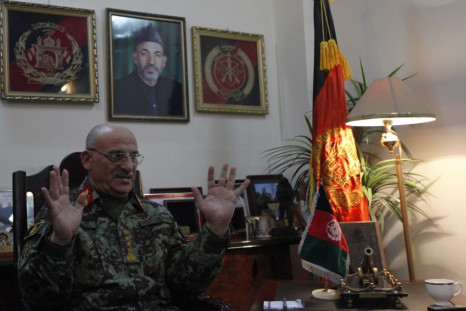 General Sher Mohammad Karimi, chief of staff of the Afghan army, speaks during an interview in Kabul March 3, 2012.