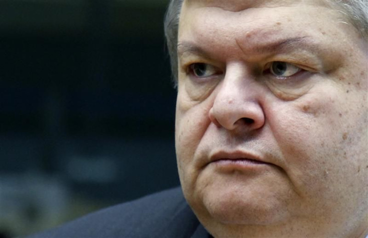 Greece&#039;s Finance Minister Venizelos attends a Eurogroup meeting ahead of a two-day EU leaders summit in Brussels