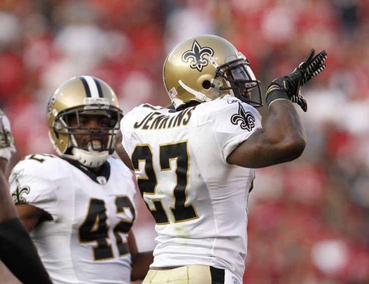 New Orleans Saints&#039; Jenkins reacts after he sacked San Francisco 49ers quarterback Smith in the third quarter during their NFL NFC Divisional playoff football game in San Francisco